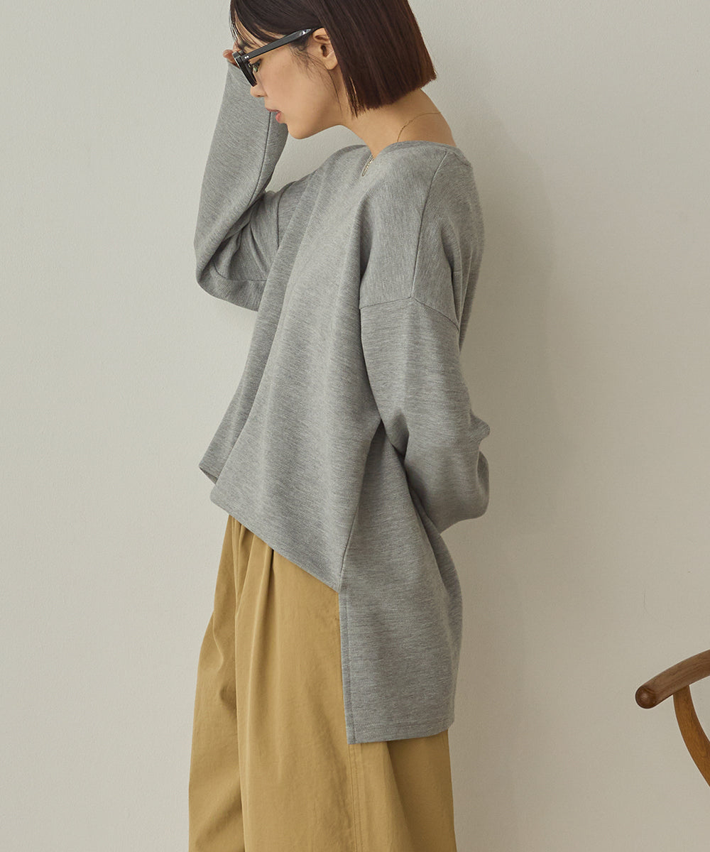 リップルダブルフェイスワイドシルエットTシャツ[1325-6142]