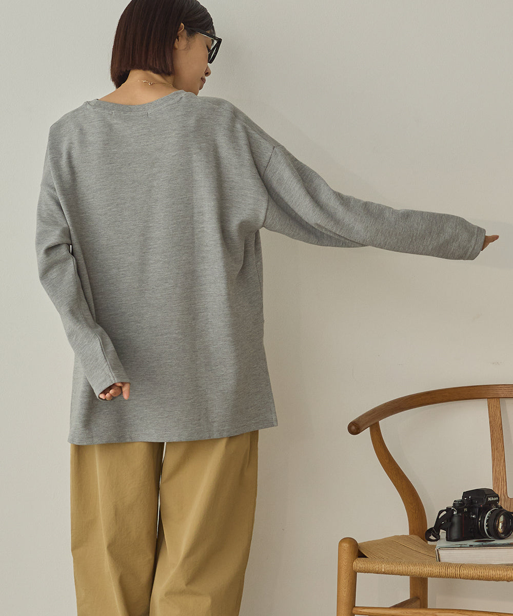 リップルダブルフェイスワイドシルエットTシャツ[1325-6142]