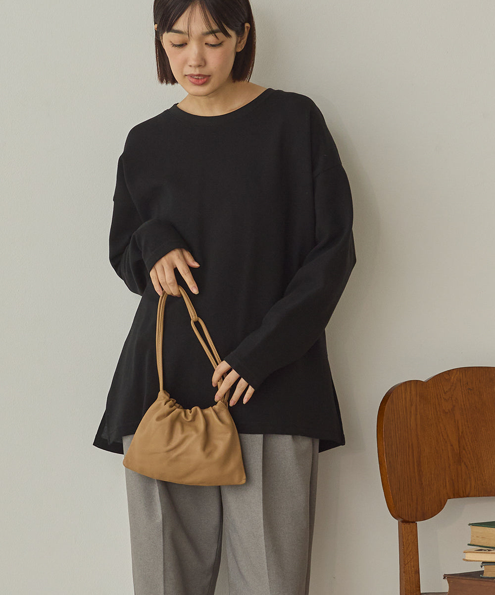 リップルダブルフェイスワイドシルエットTシャツ[1325-6142]