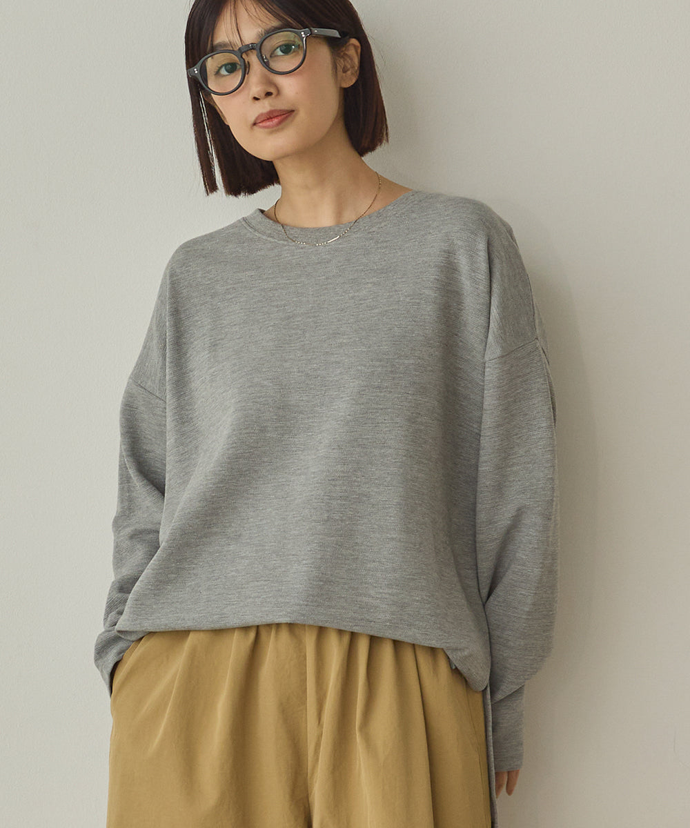 リップルダブルフェイスワイドシルエットTシャツ[1325-6142]