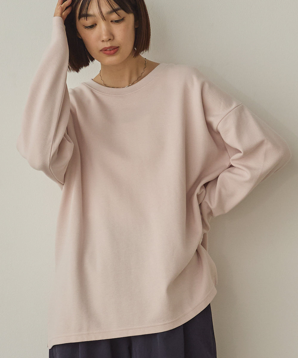 リップルダブルフェイスワイドシルエットTシャツ[1325-6142]