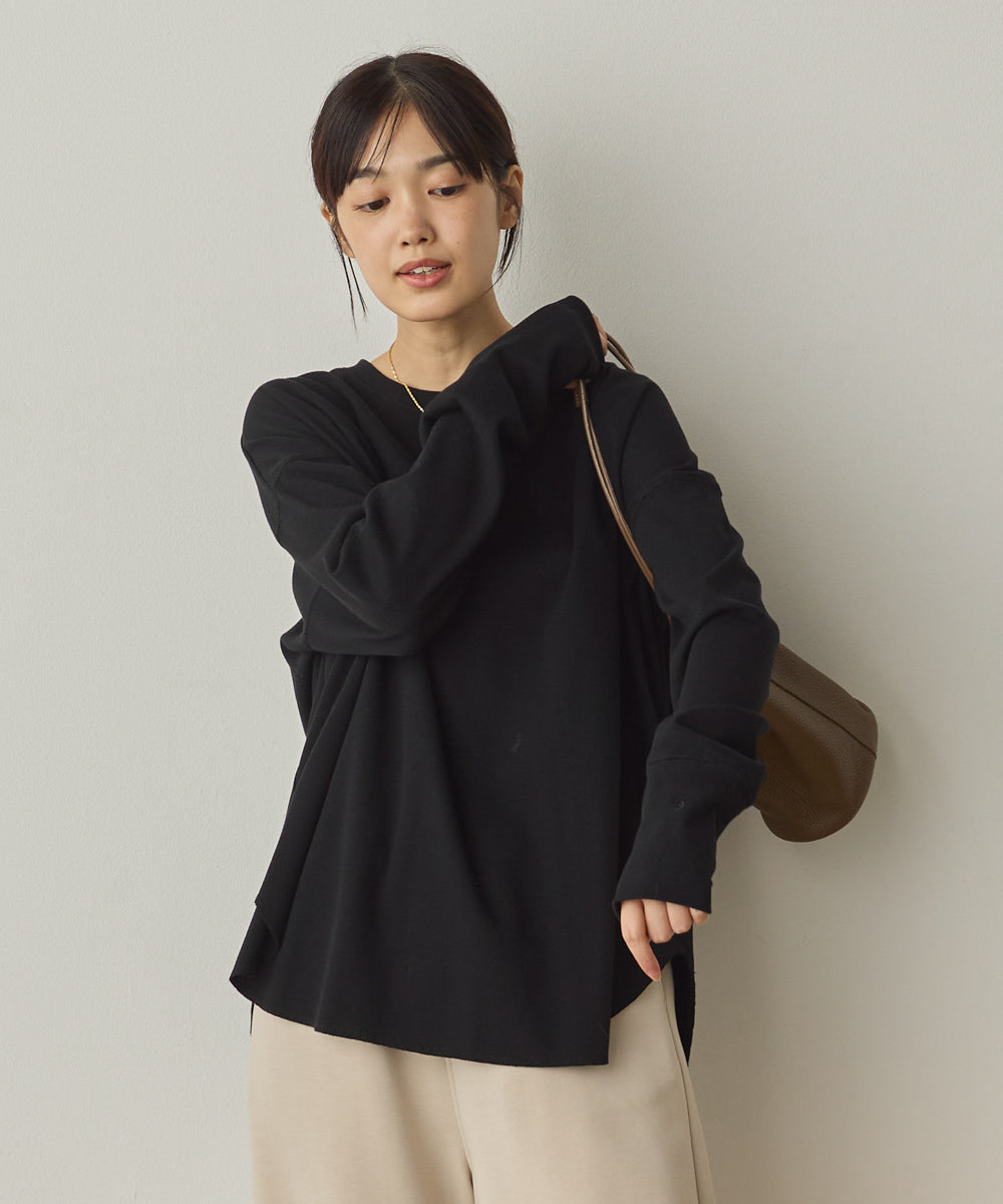 リブ裾ラウンドプルオーバー[1325-6146]