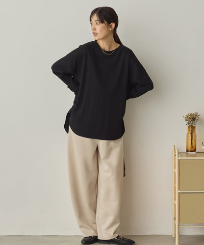 リブ裾ラウンドプルオーバー[1325-6146]