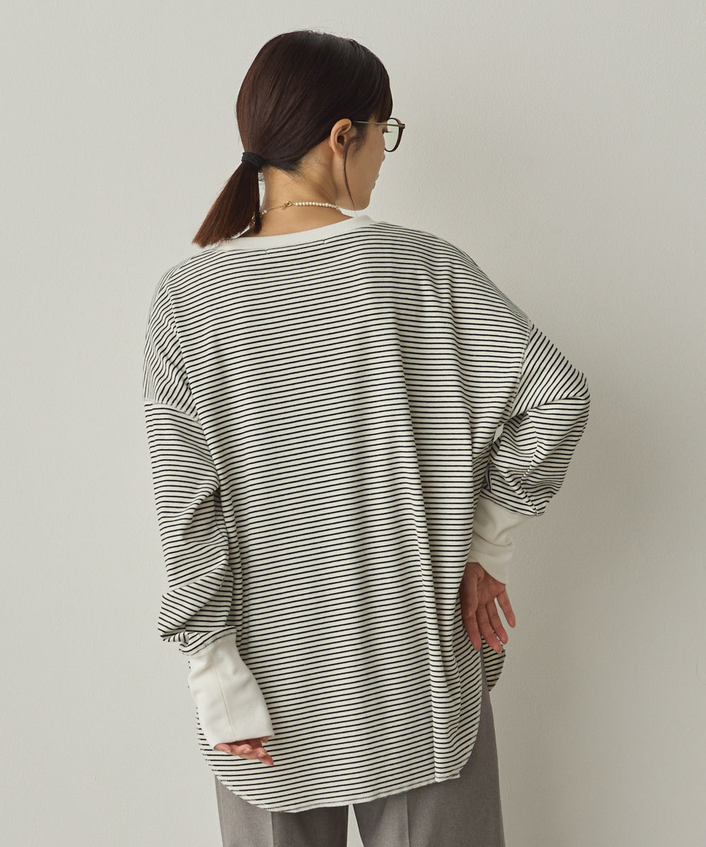 リブ裾ラウンドプルオーバー[1325-6146]