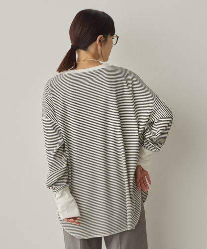 リブ裾ラウンドプルオーバー[1325-6146]