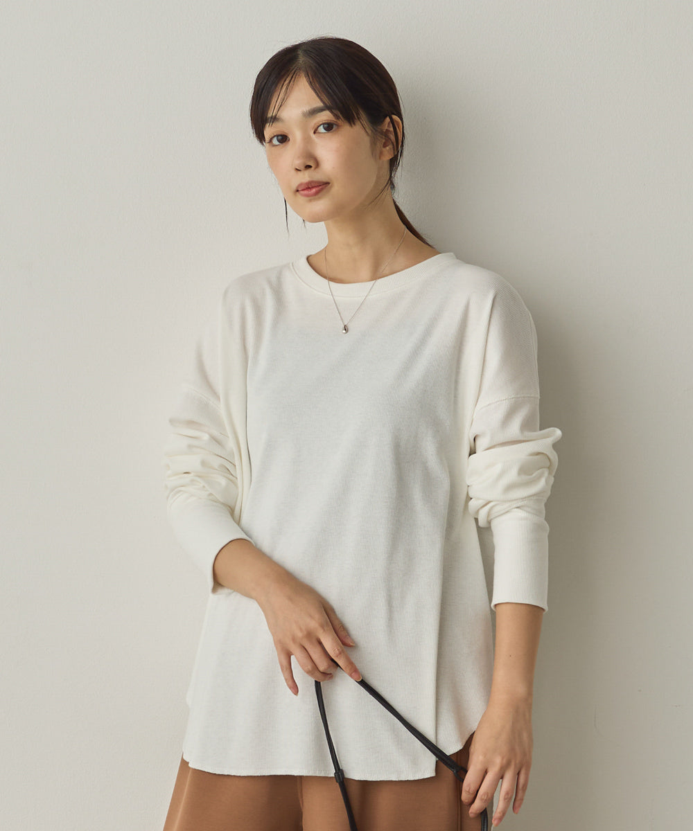 リブ裾ラウンドプルオーバー[1325-6146]