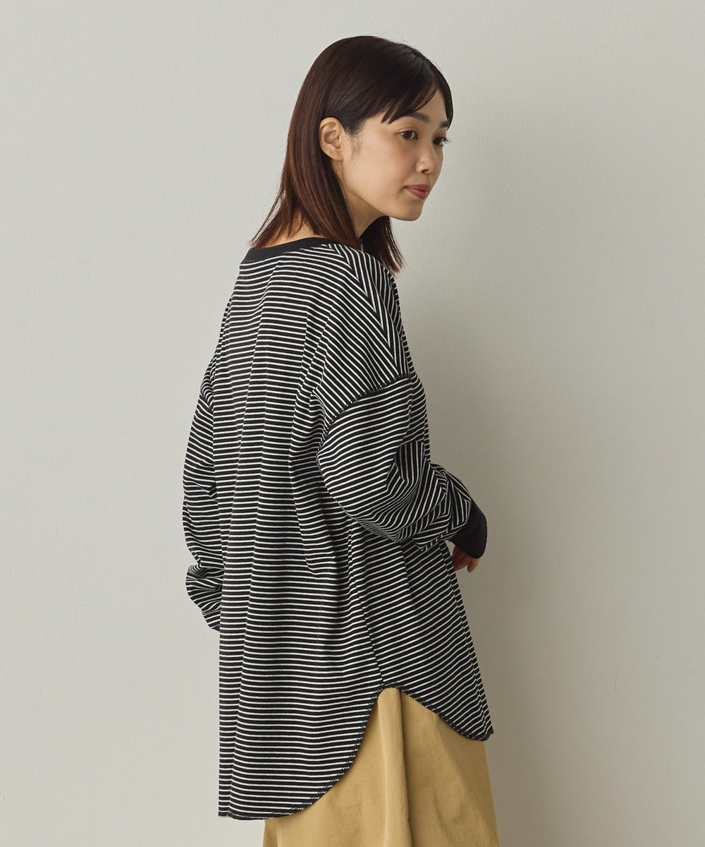 リブ裾ラウンドプルオーバー[1325-6146]