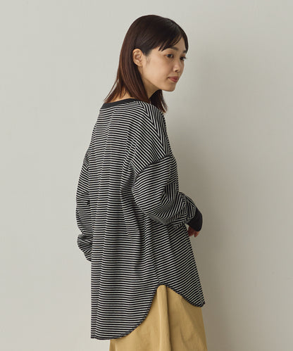 リブ裾ラウンドプルオーバー[1325-6146]