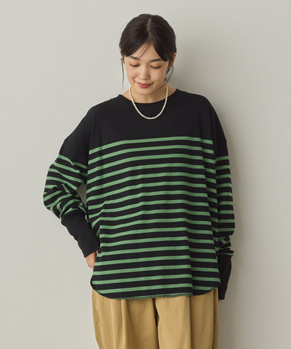 リブ裾ラウンドプルオーバー[1325-6146]