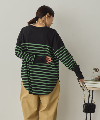 リブ裾ラウンドプルオーバー[1325-6146]