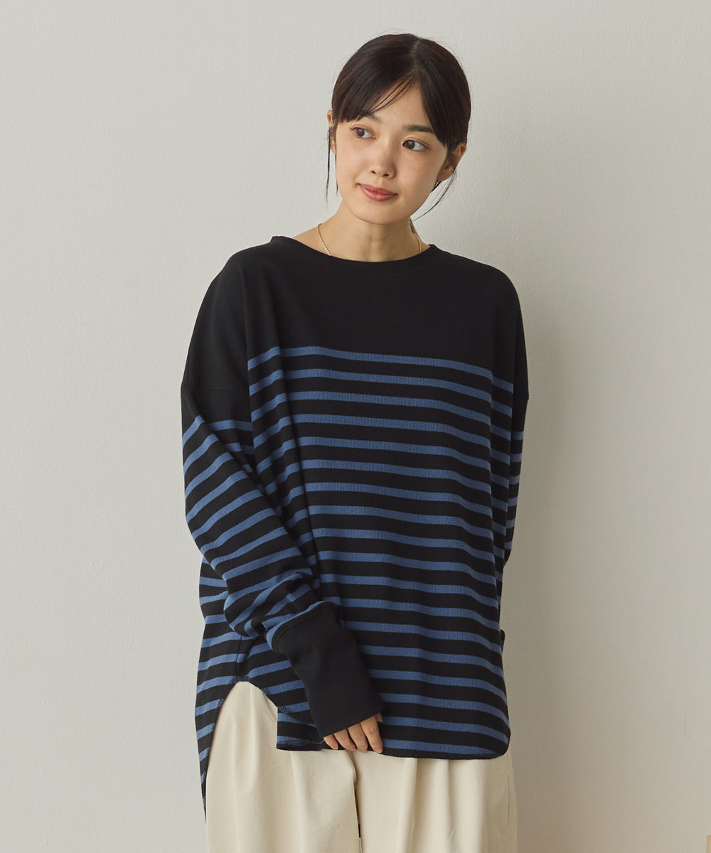 リブ裾ラウンドプルオーバー[1325-6146]