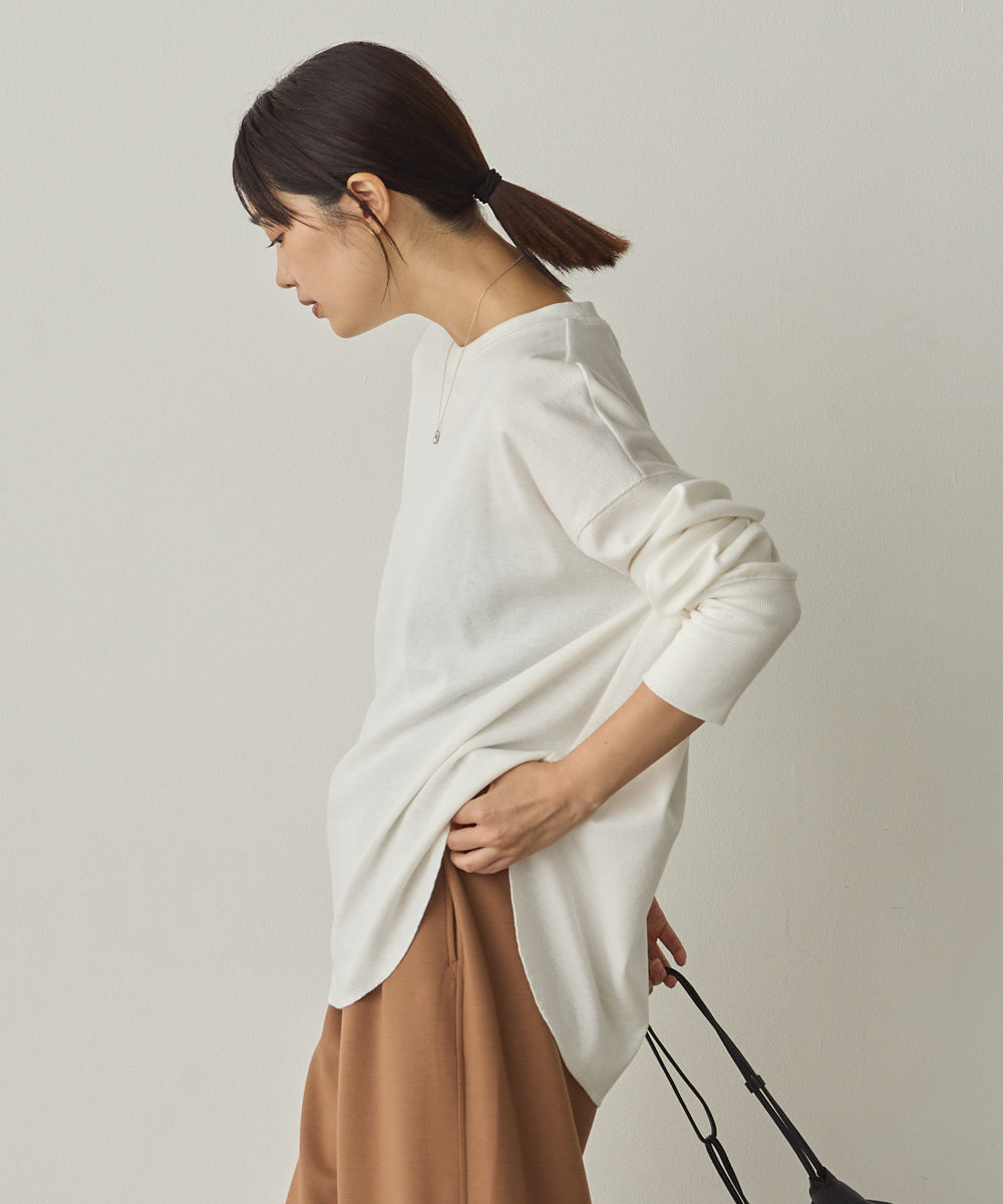 リブ裾ラウンドプルオーバー[1325-6146]