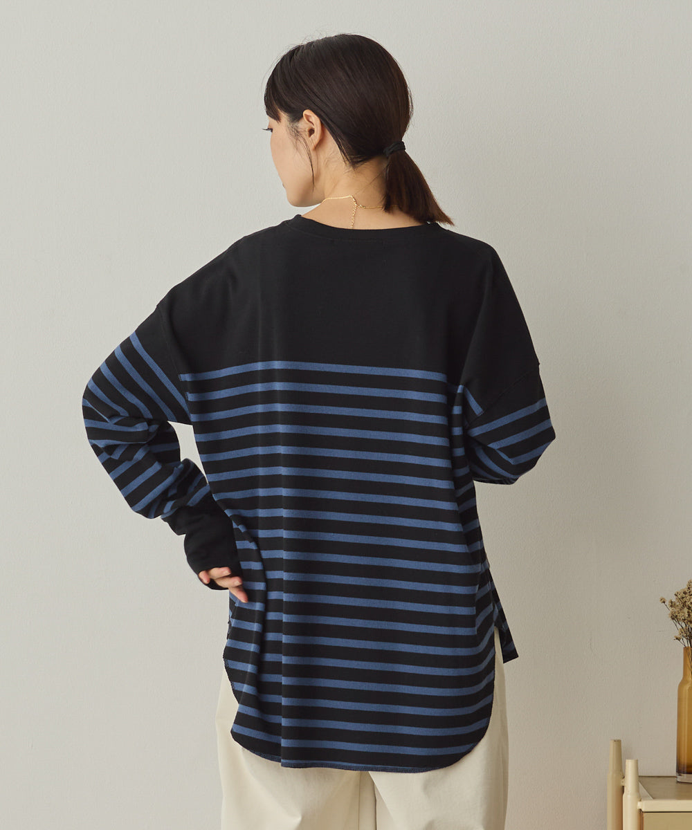 リブ裾ラウンドプルオーバー[1325-6146]