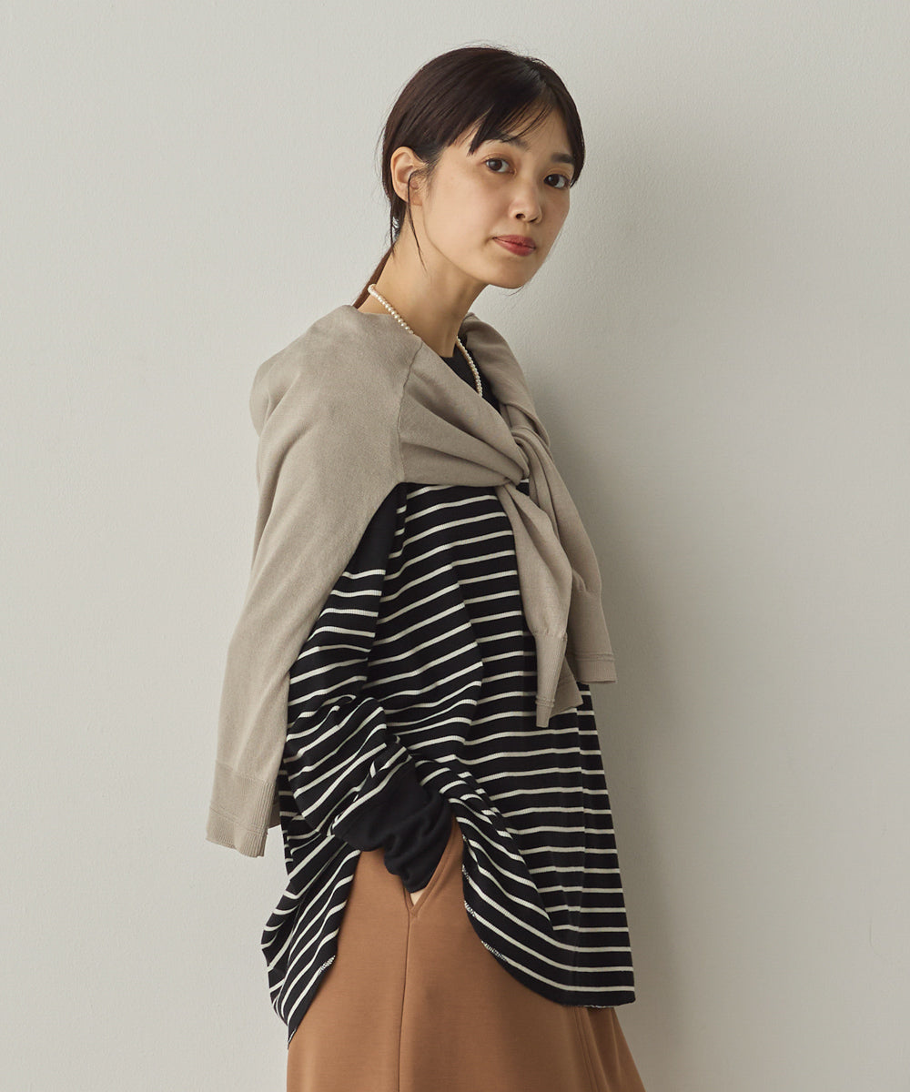 リブ裾ラウンドプルオーバー[1325-6146]