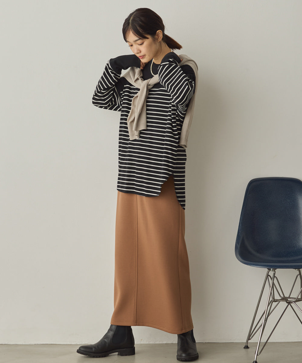 リブ裾ラウンドプルオーバー[1325-6146]