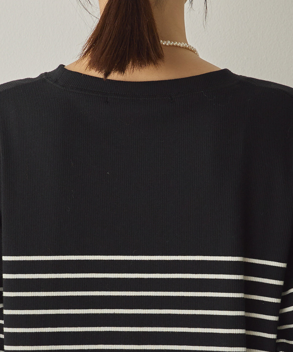 リブ裾ラウンドプルオーバー[1325-6146]