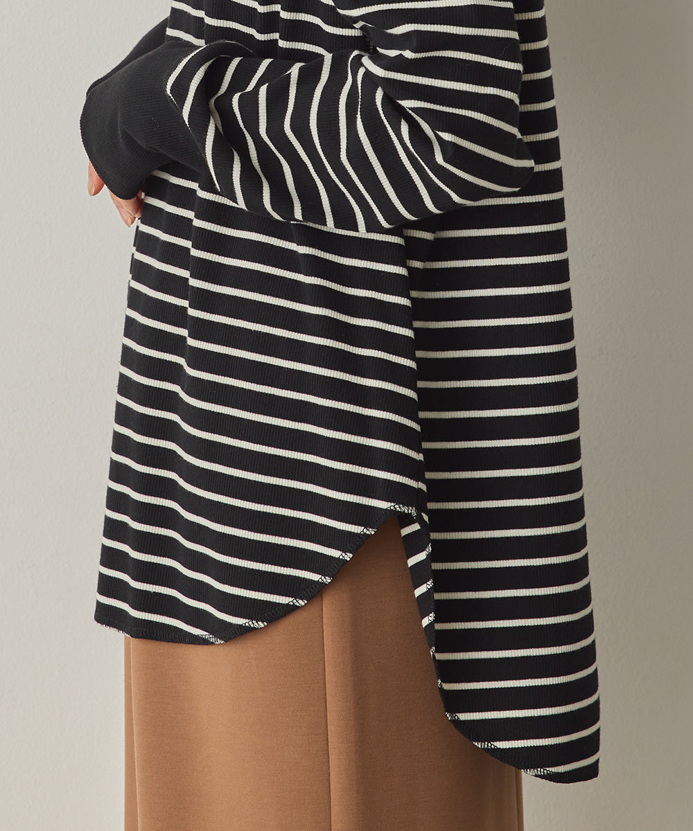 リブ裾ラウンドプルオーバー[1325-6146]