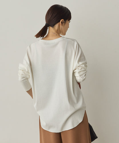 リブ裾ラウンドプルオーバー[1325-6146]