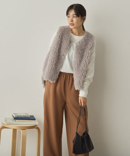 リブ裾ラウンドプルオーバー[1325-6146]