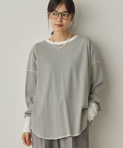 リブ裾ラウンドプルオーバー[1325-6146]