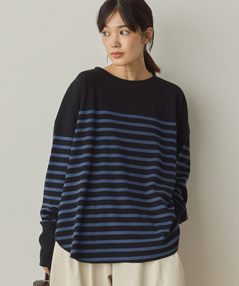 リブ裾ラウンドプルオーバー[1325-6146]