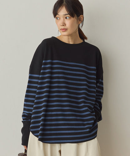 リブ裾ラウンドプルオーバー[1325-6146]