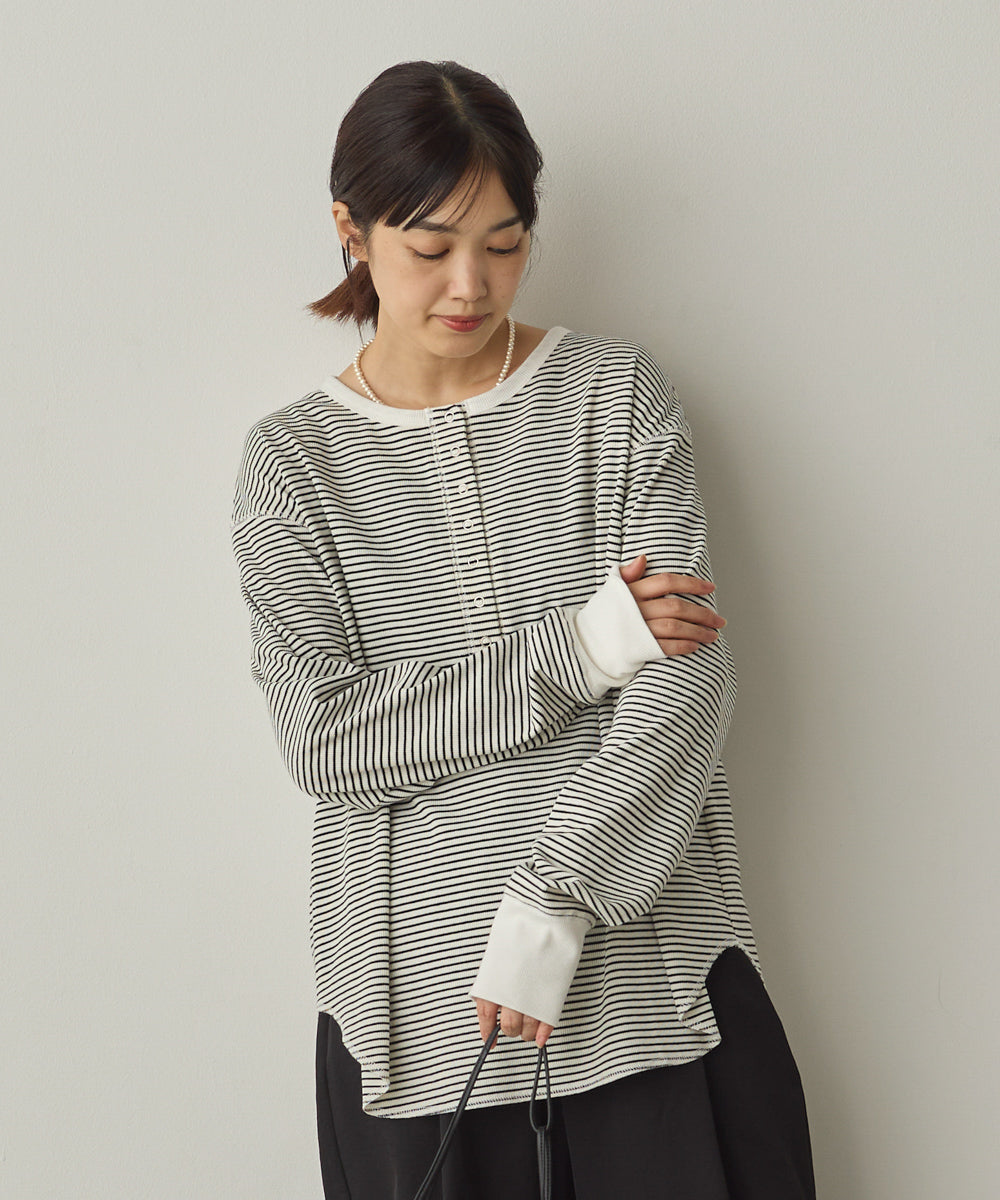 リブヘンリーネックプルオーバー[1325-6147]