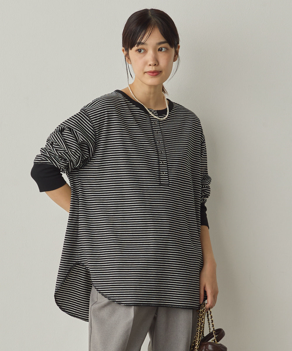 リブヘンリーネックプルオーバー[1325-6147]