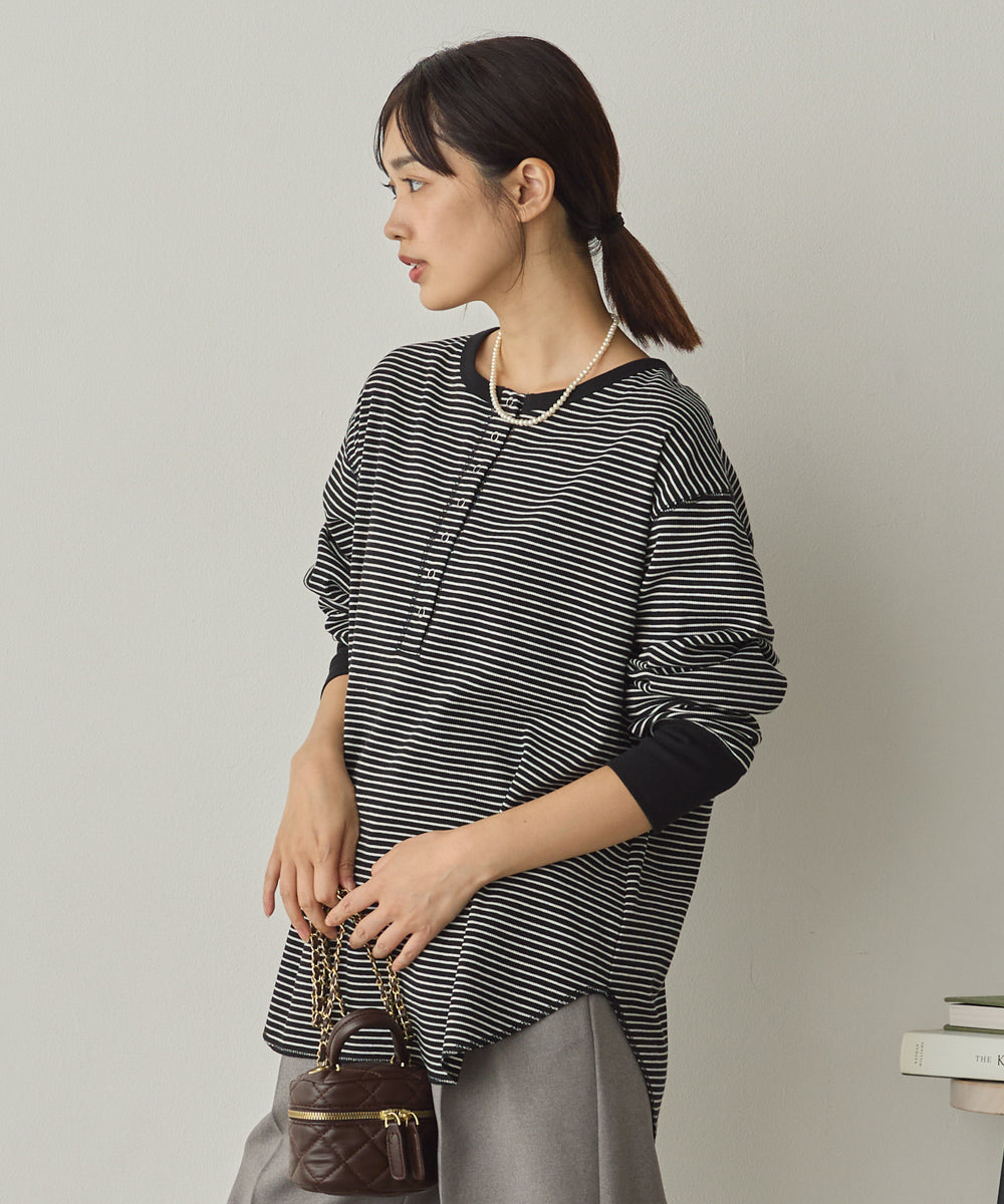 リブヘンリーネックプルオーバー[1325-6147]