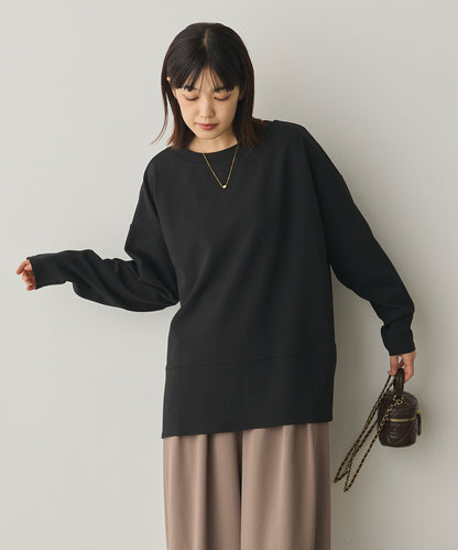 ストレッチカットジョーゼット裾切り替えプルオーバー[1325-6150]