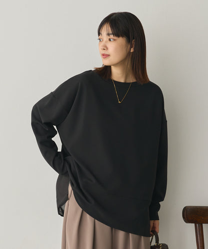 ストレッチカットジョーゼット裾切り替えプルオーバー[1325-6150]