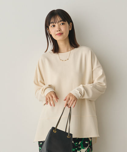 ストレッチカットジョーゼット裾切り替えプルオーバー[1325-6150]