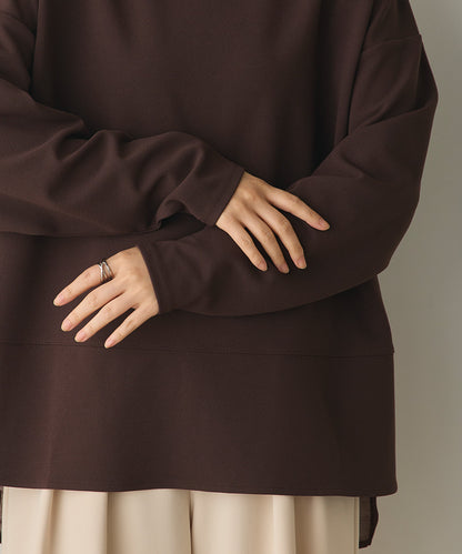 ストレッチカットジョーゼット裾切り替えプルオーバー[1325-6150]