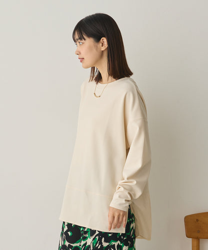 ストレッチカットジョーゼット裾切り替えプルオーバー[1325-6150]
