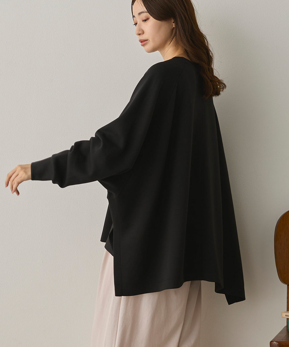 ソフトダンボールニット ワイドシルエット長袖プルオーバー[1325-6151]