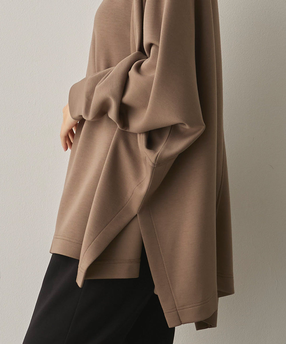 ソフトダンボールニット ワイドシルエット長袖プルオーバー[1325-6151]