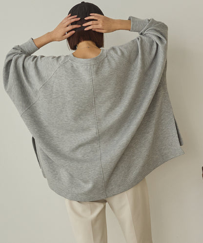 ソフトダンボールニット ワイドシルエット長袖プルオーバー[1325-6151]