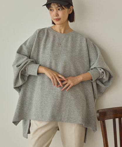 ソフトダンボールニット ワイドシルエット長袖プルオーバー[1325-6151]