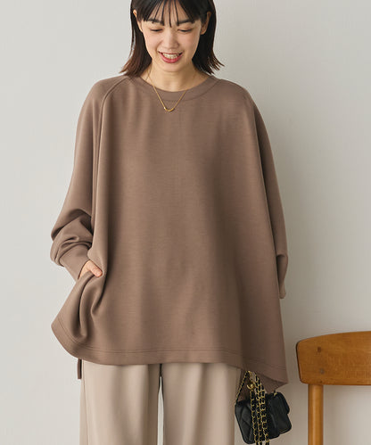 ソフトダンボールニット ワイドシルエット長袖プルオーバー[1325-6151]