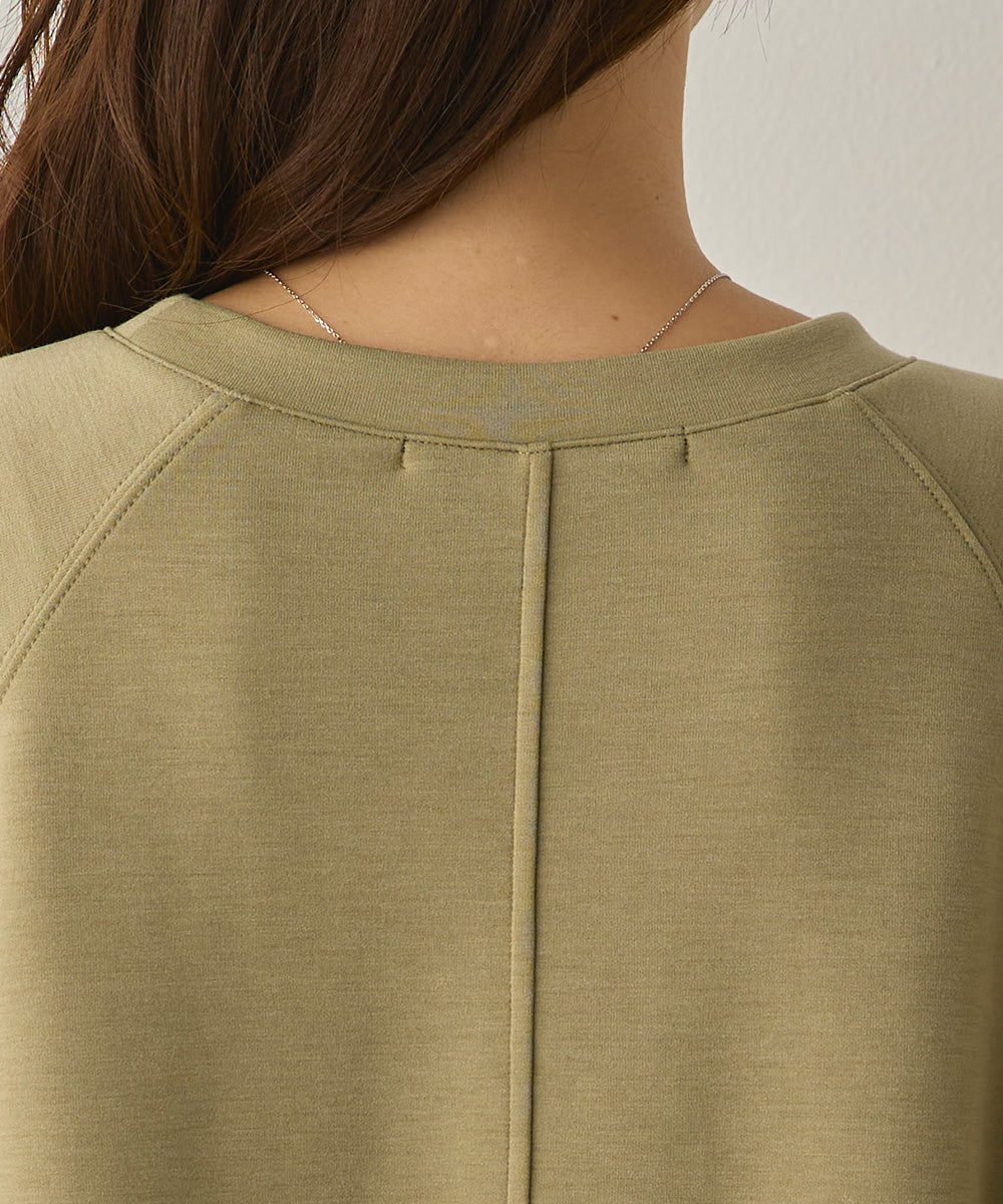 ソフトダンボールニットフロッキープリントドルマンプルオーバー[1325-6153]