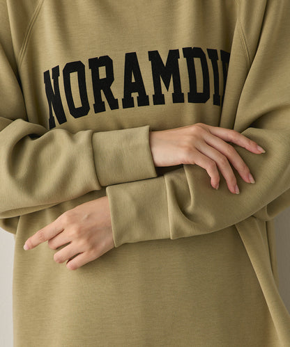 ソフトダンボールニットフロッキープリントドルマンプルオーバー[1325-6153]