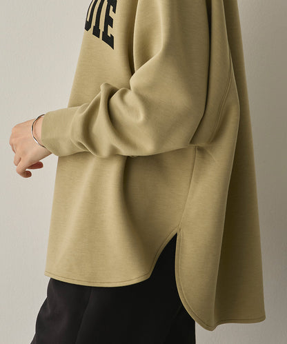 ソフトダンボールニットフロッキープリントドルマンプルオーバー[1325-6153]