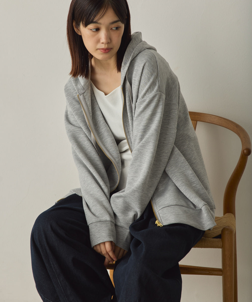 ソフトダンボールニットZIPパーカー[1325-6155]