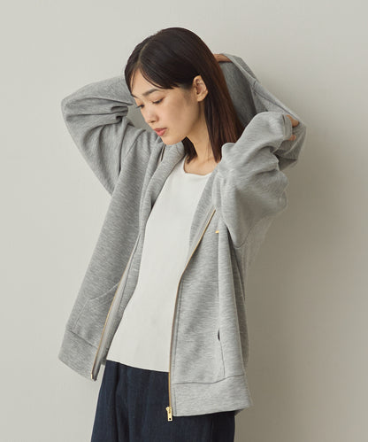 ソフトダンボールニットZIPパーカー[1325-6155]