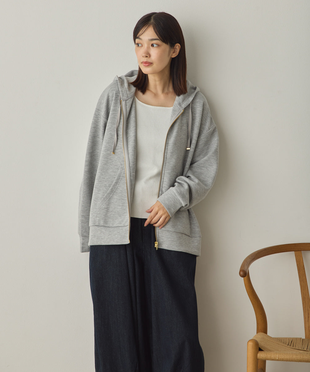 ソフトダンボールニットZIPパーカー[1325-6155]