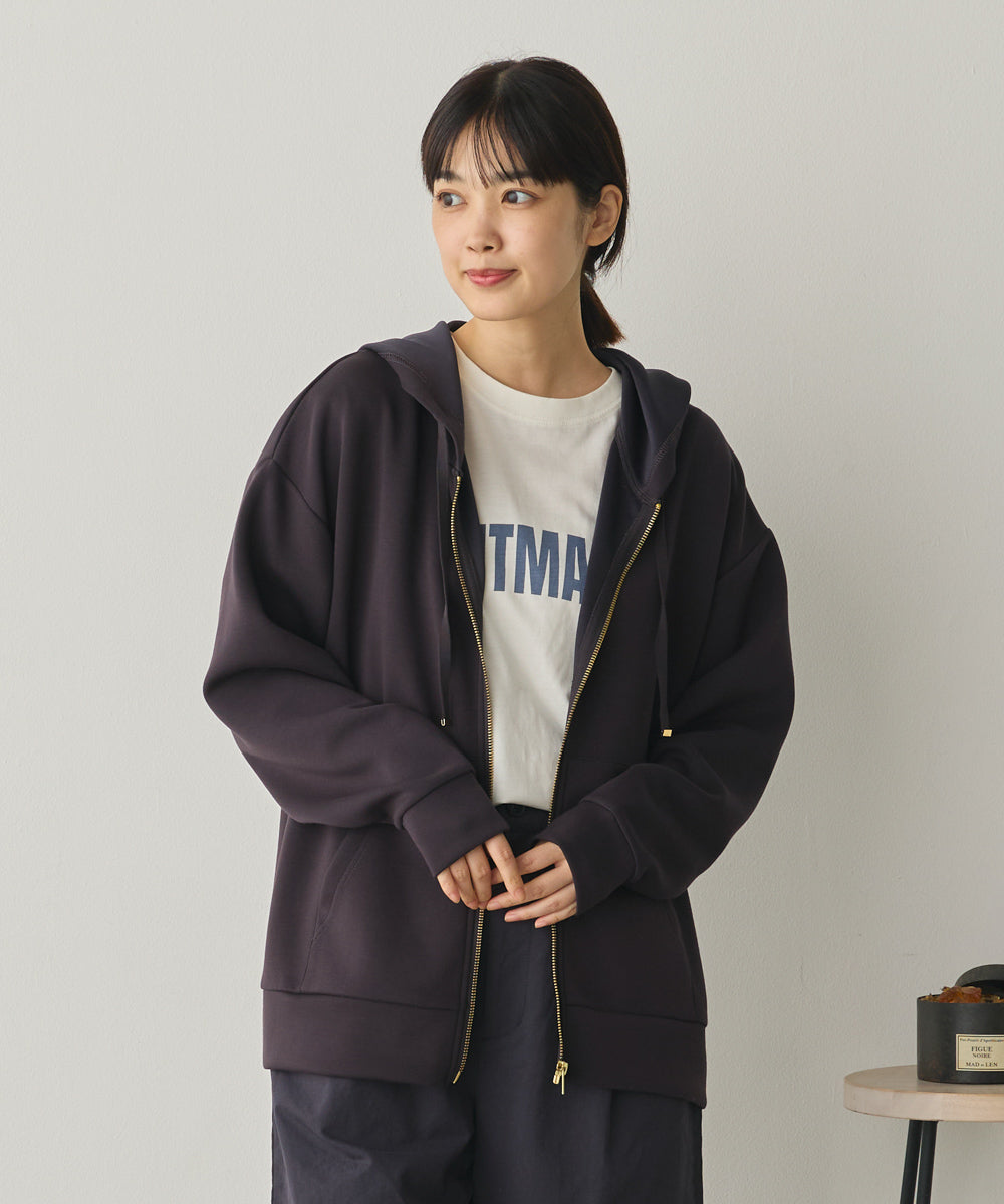 ソフトダンボールニットZIPパーカー[1325-6155]