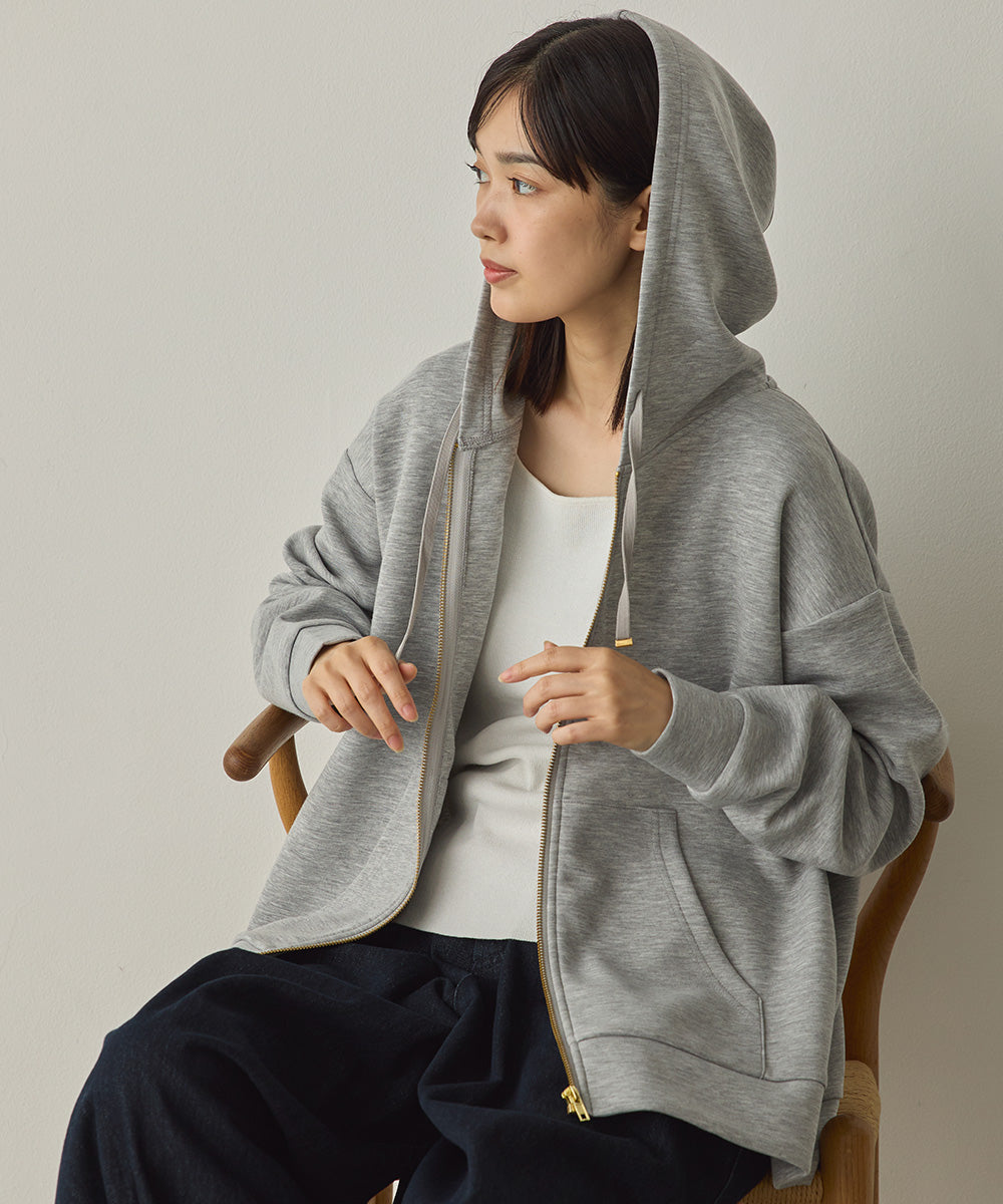 ソフトダンボールニットZIPパーカー[1325-6155]