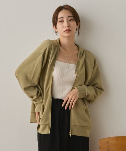 ソフトダンボールニットZIPパーカー[1325-6155]