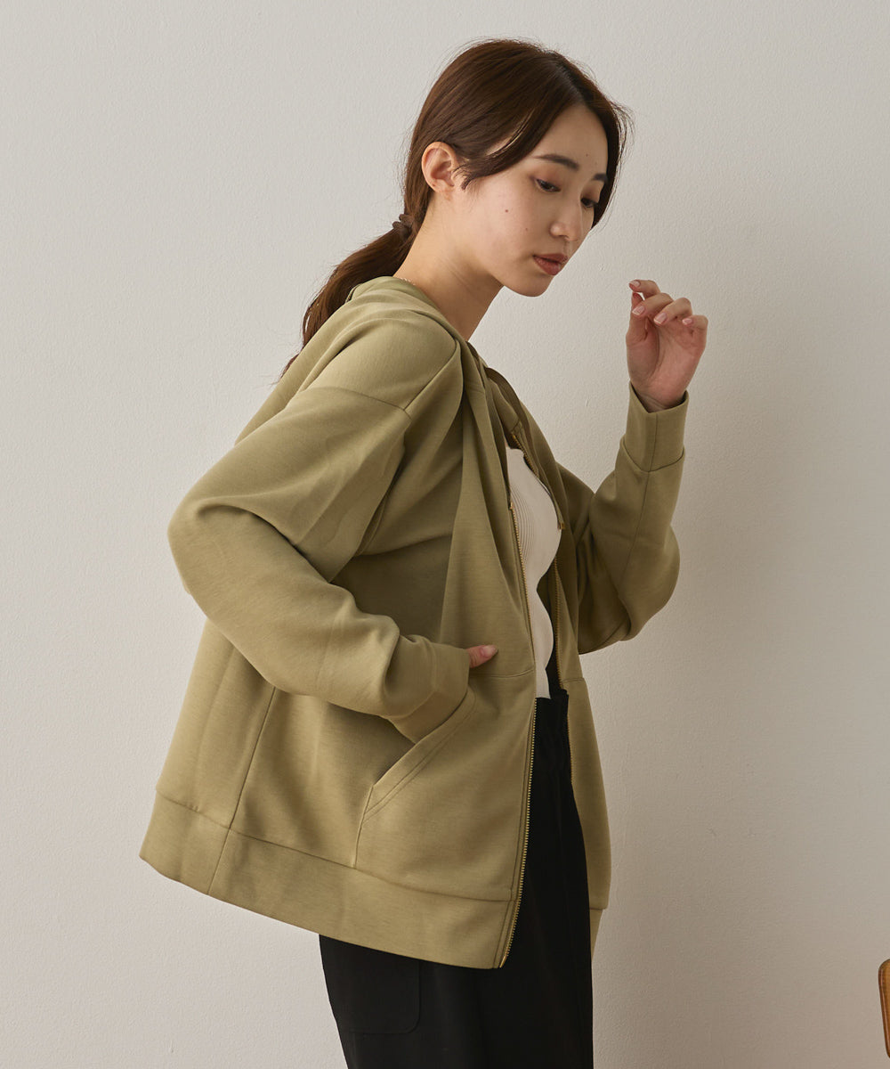 ソフトダンボールニットZIPパーカー[1325-6155]