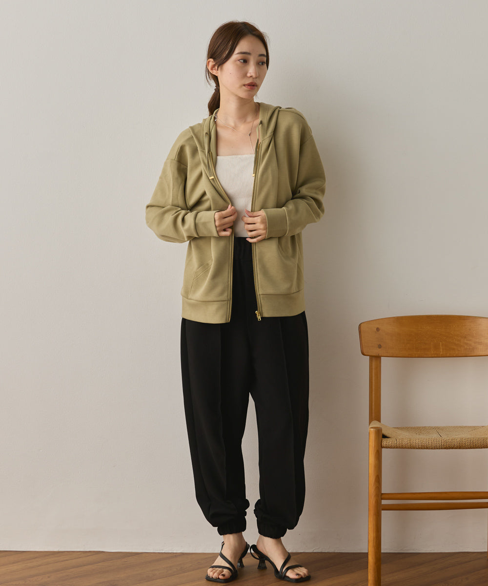 ソフトダンボールニットZIPパーカー[1325-6155]